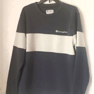 Champion Crewneck Pullover Sweatshirt. Slate Gray. Size Medium